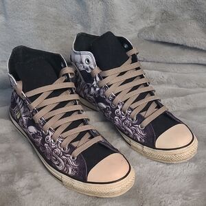 Converse CTAS Skull Canvas High Tops Mens Size 12